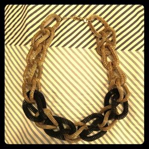 FINAL PRICE Bebe black and gold link necklace!